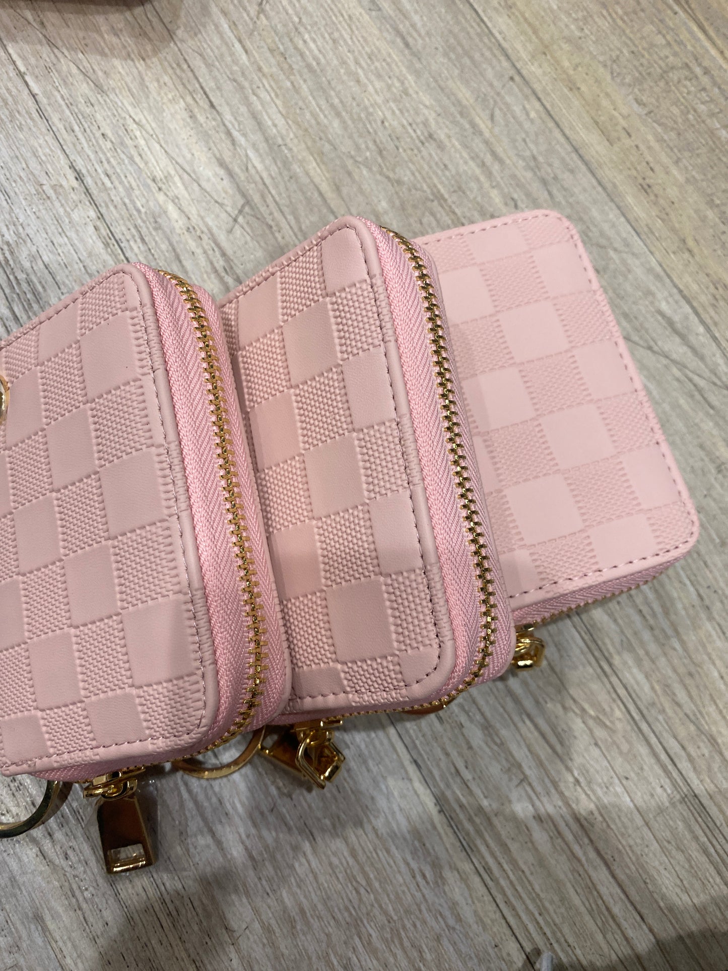 ZIP AROUND WALLET - BLUSH CHECK - Pharm Favorites by Economy Pharmacy