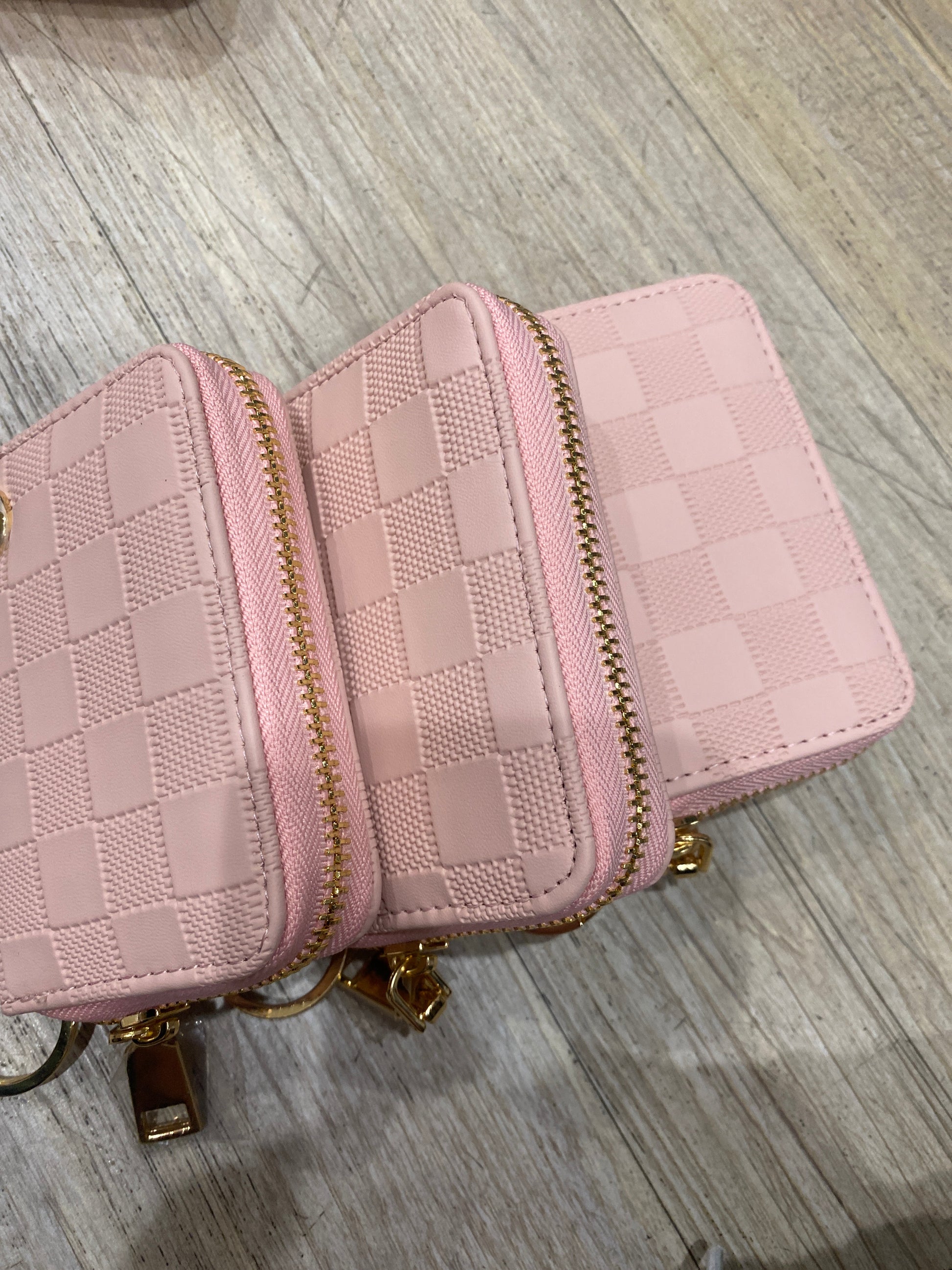 ZIP AROUND WALLET - BLUSH CHECK - Pharm Favorites by Economy Pharmacy