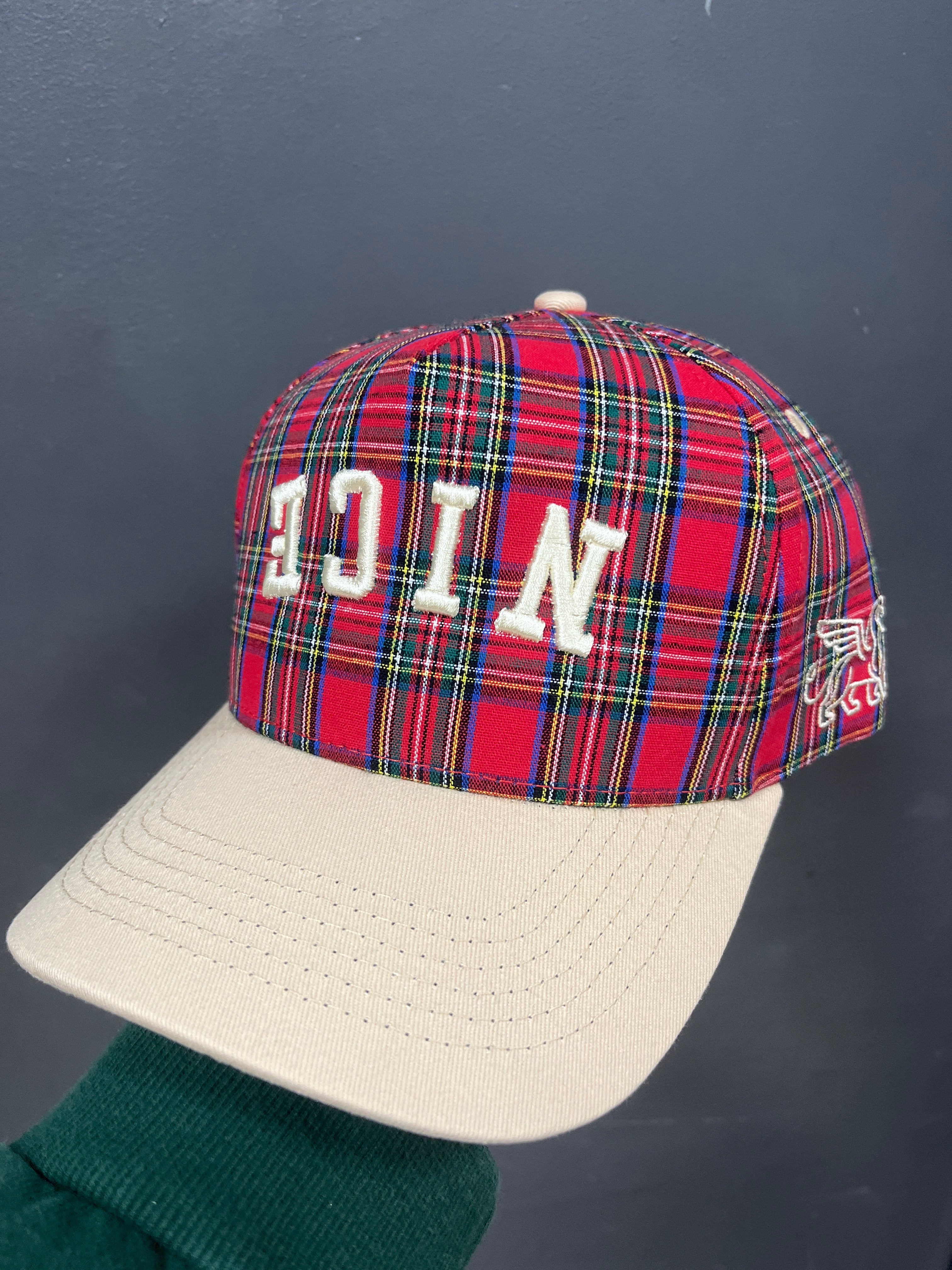 PLAID/TAN - NICE UPSIDE DOWN BACKWARDS