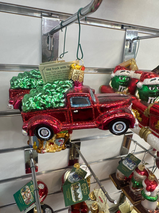 OWC ORNAMENT - OLD TRUCK WITH TREE