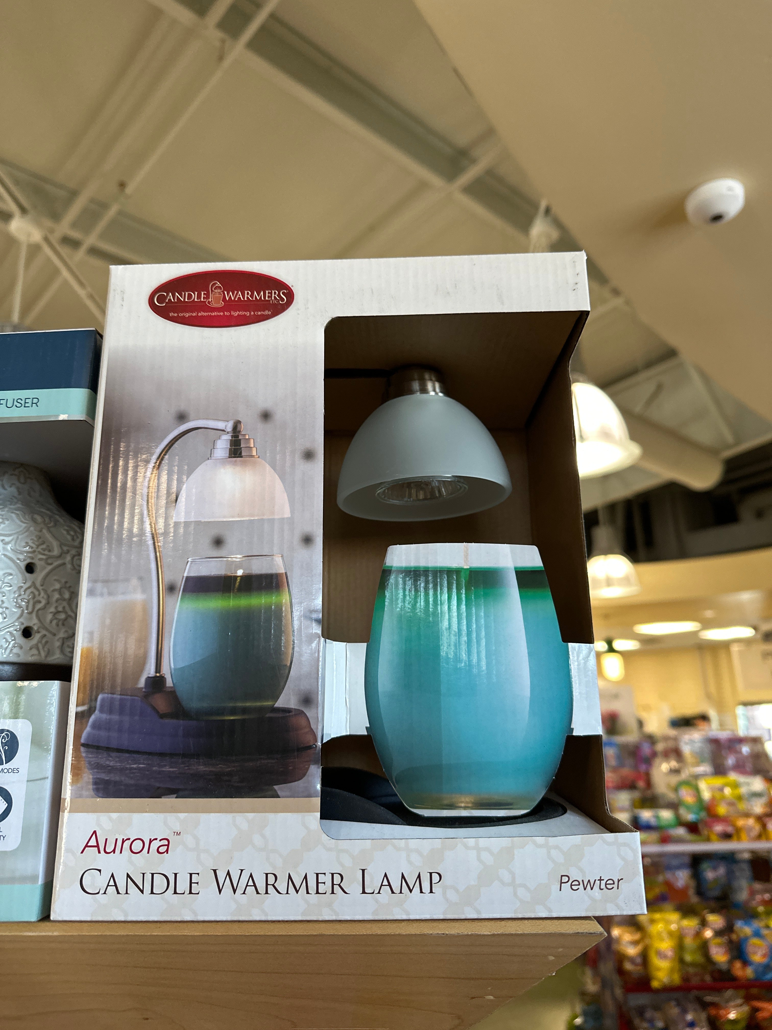 AURORA - CANDLE WARMER LAMP - PEWTER