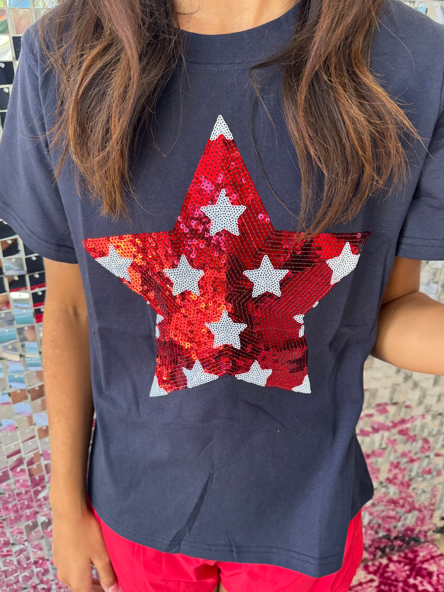 Star And Sparklers Sequin Top