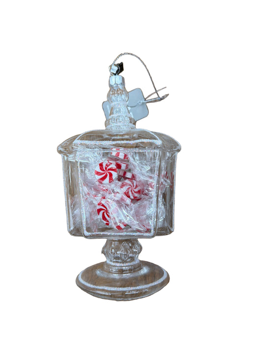 RAZ ORNAMENTS-SMALL PEPPERMINT JAR