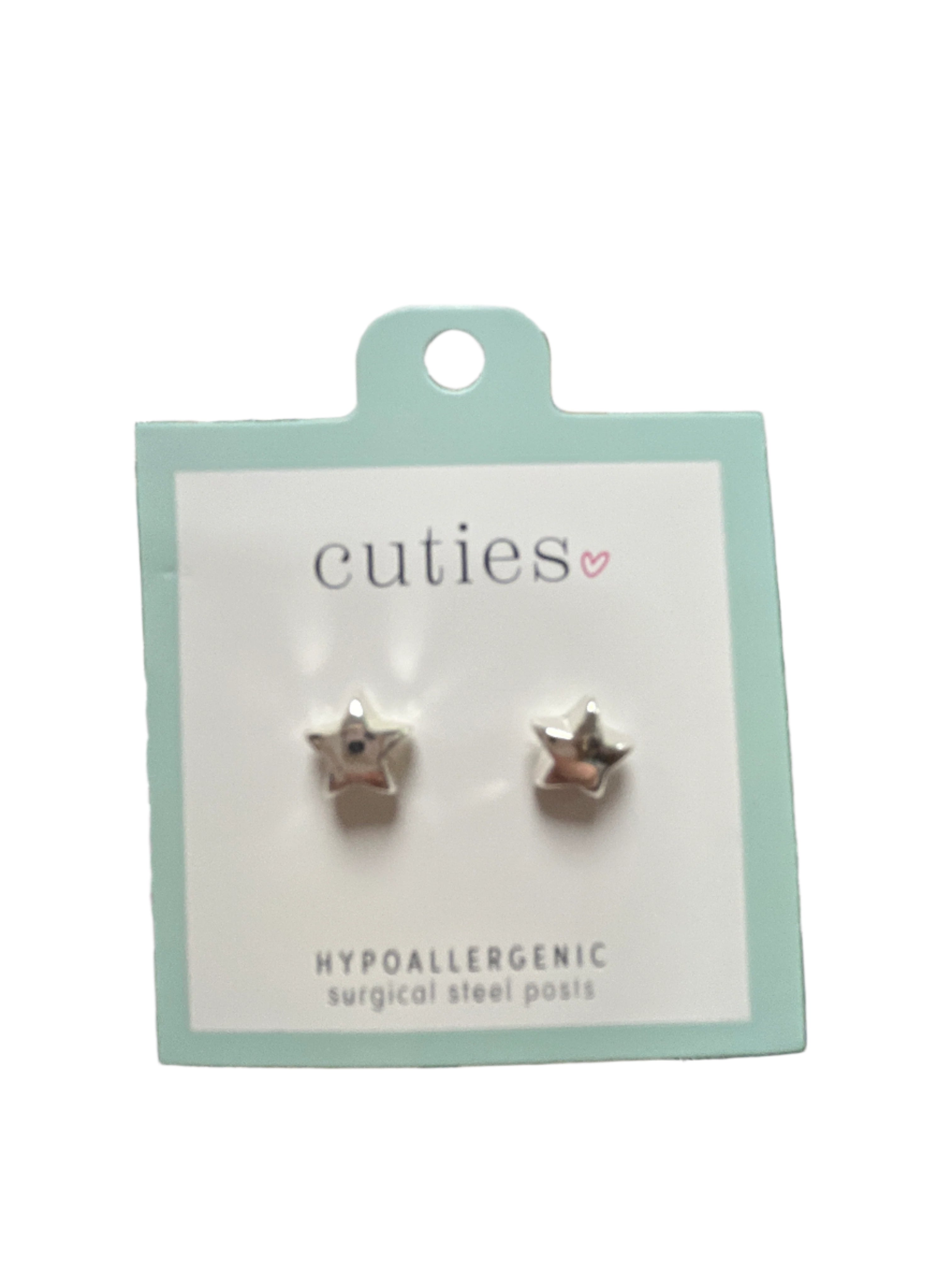 BRIGHT SILVER STAR EARRINGS