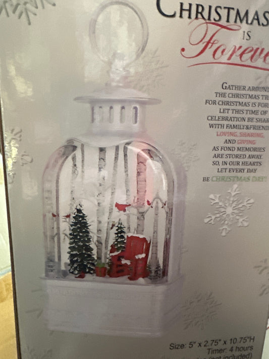 10.75"W Christmas in Heaven Dome Sublimation Glitter Lantern - Christmas is Forever