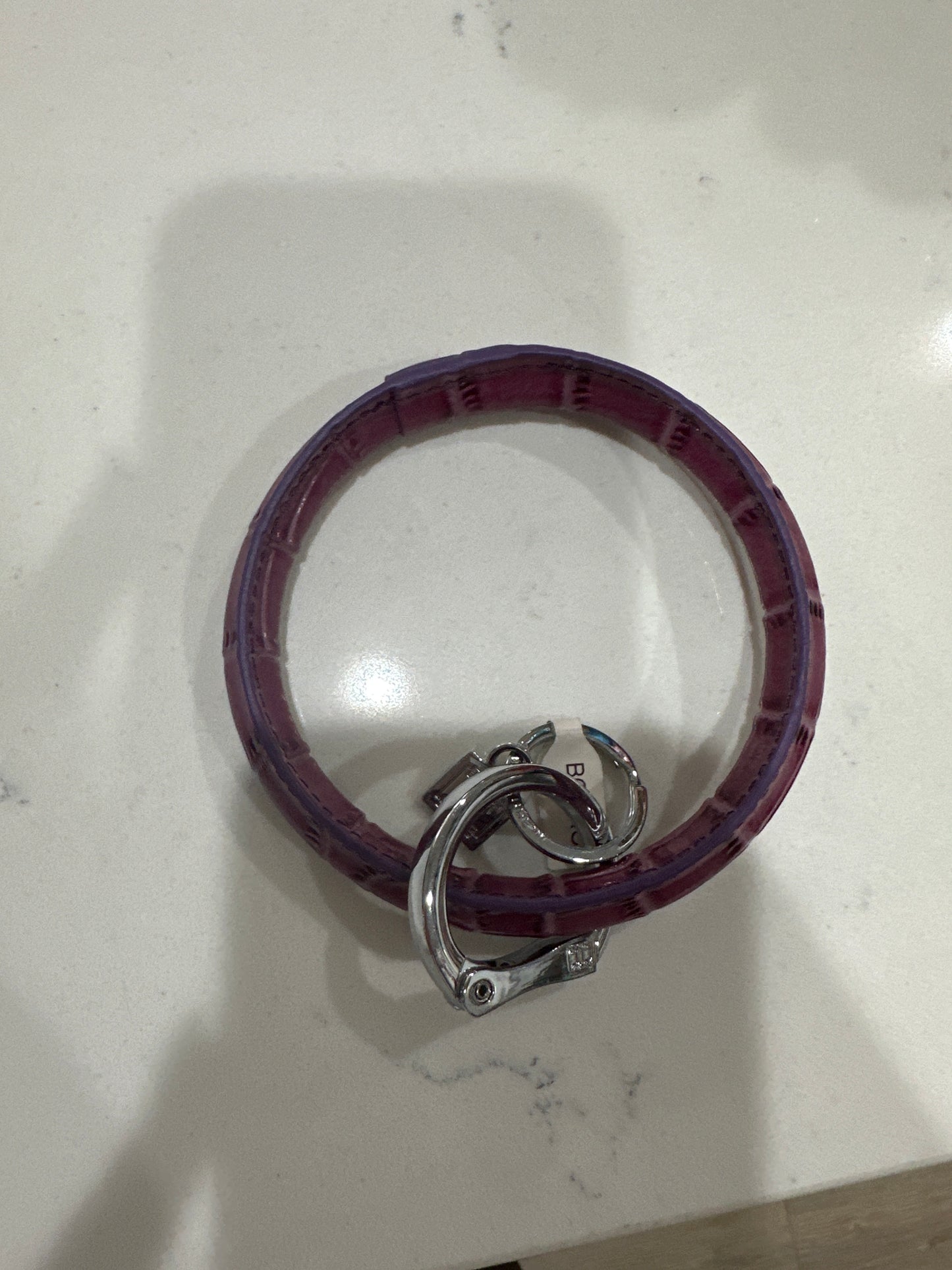AMETHYST CROC BIG O KEY RING