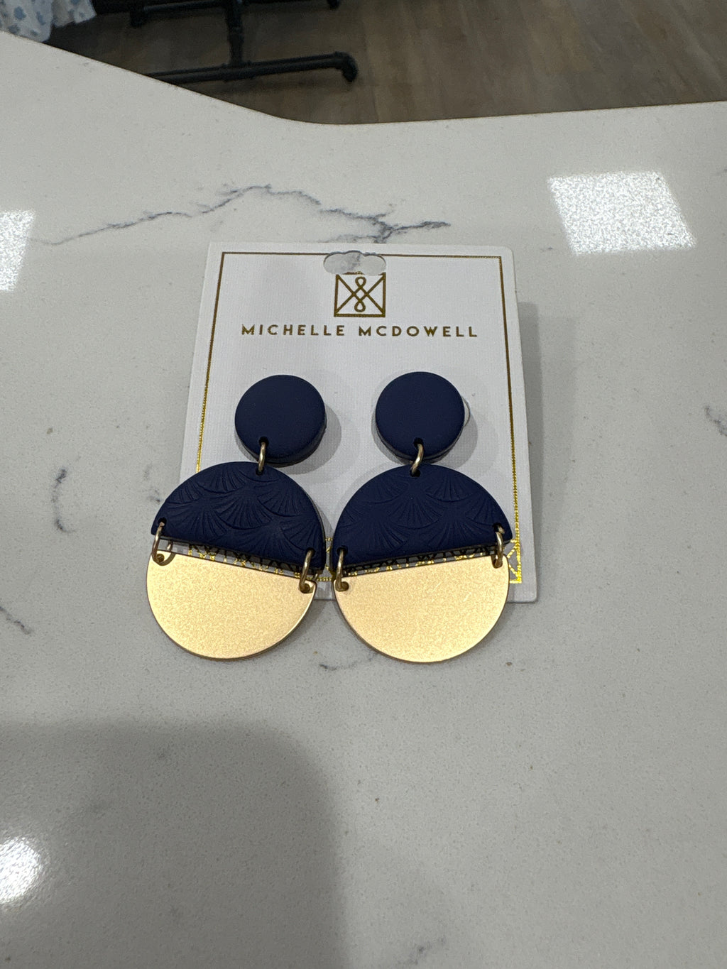 Navy Earrings Bradley