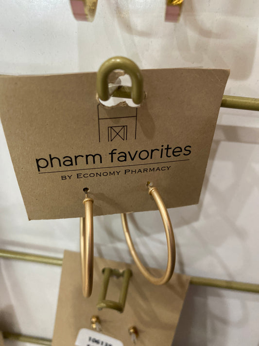 MATTE GOLD THIN HOOP EARRINGS