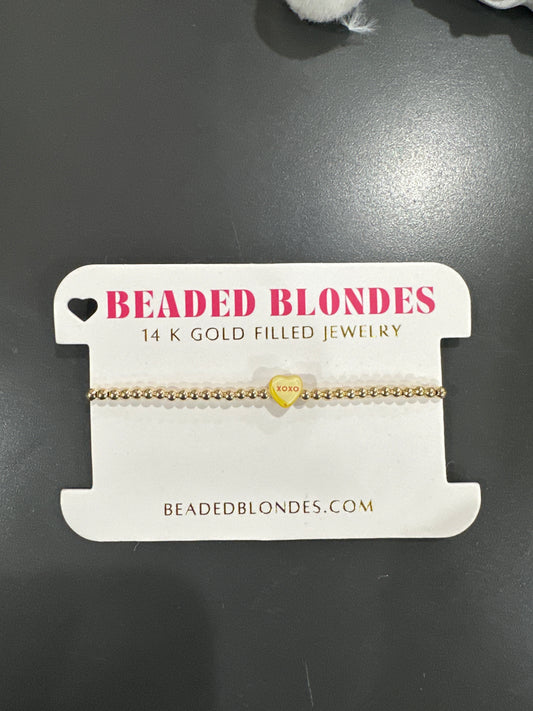 XOXO BEADED BRACELET
