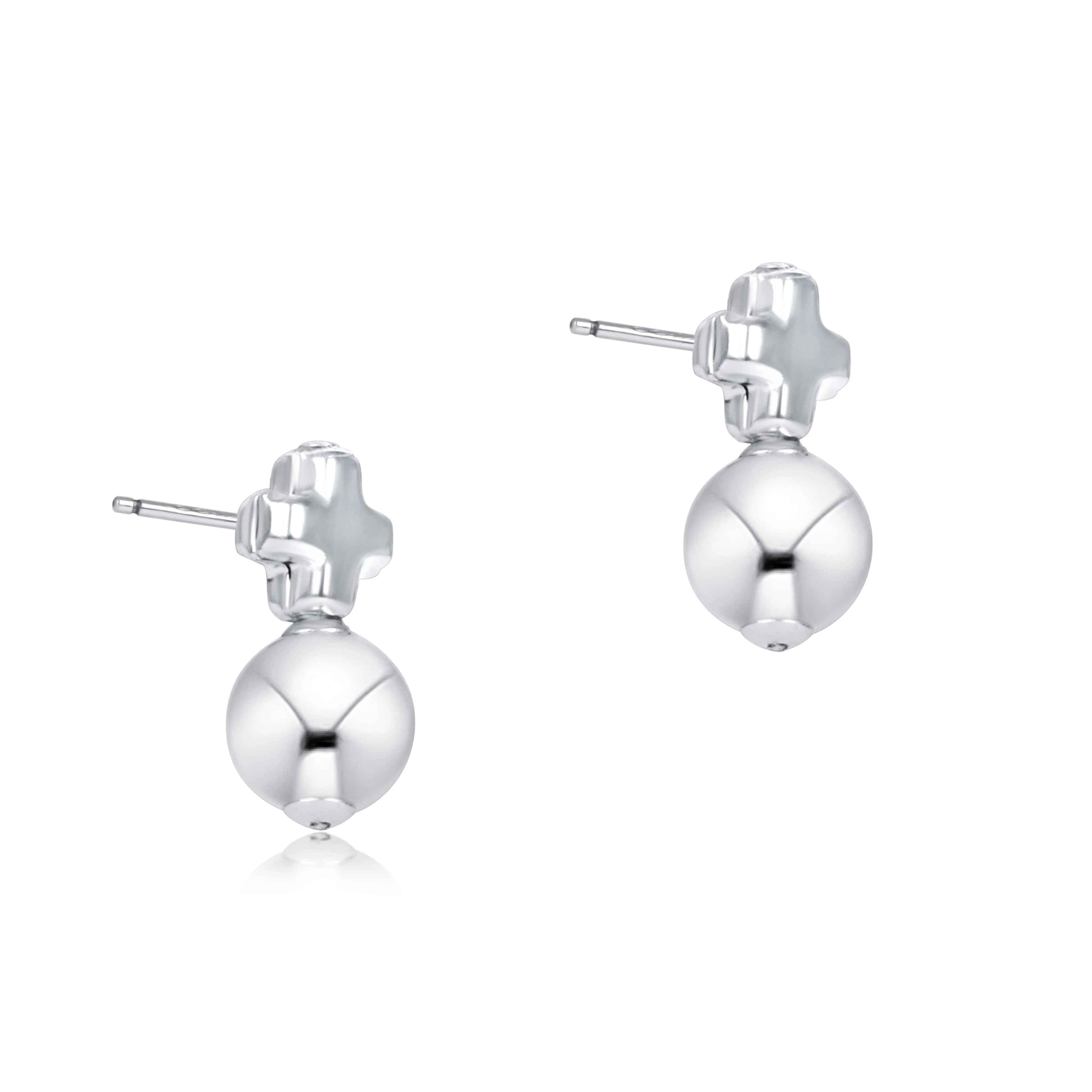 Signature Cross Small Sterling Stud - Classic Sterling