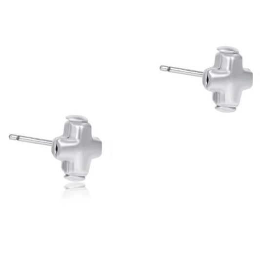 Signature Cross Small Sterling Stud - Sterling