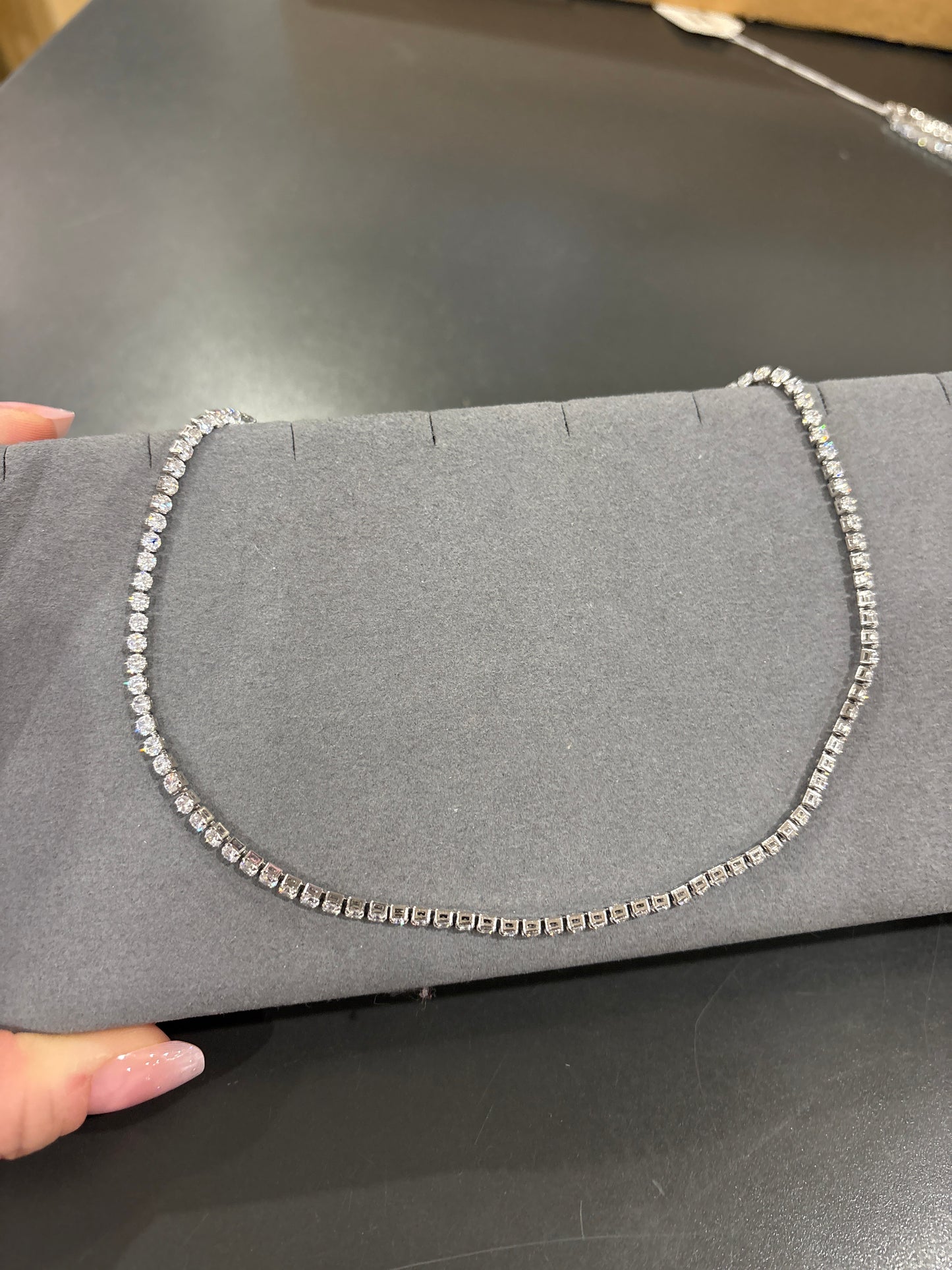 Silver Tennis Necklace