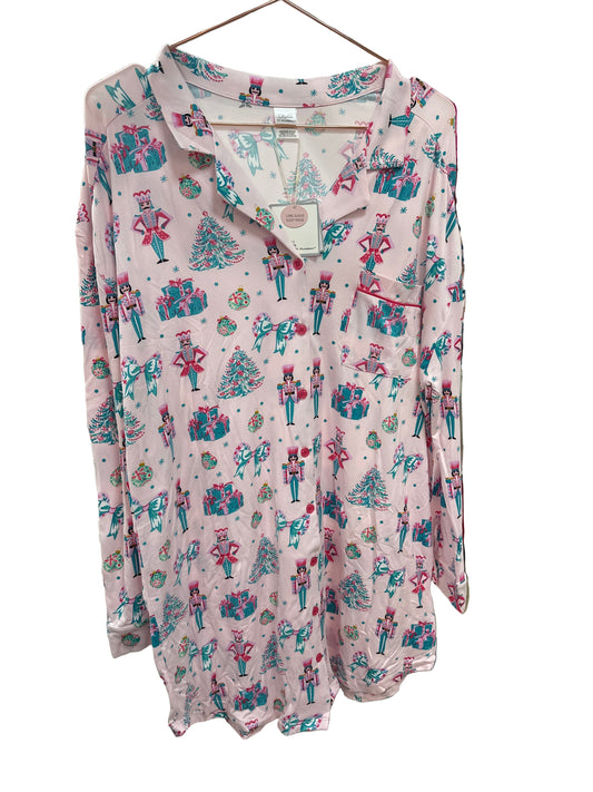 EL SUGARPLUM NUTCRACKER LONG SLEEVE SLEEP DRESS