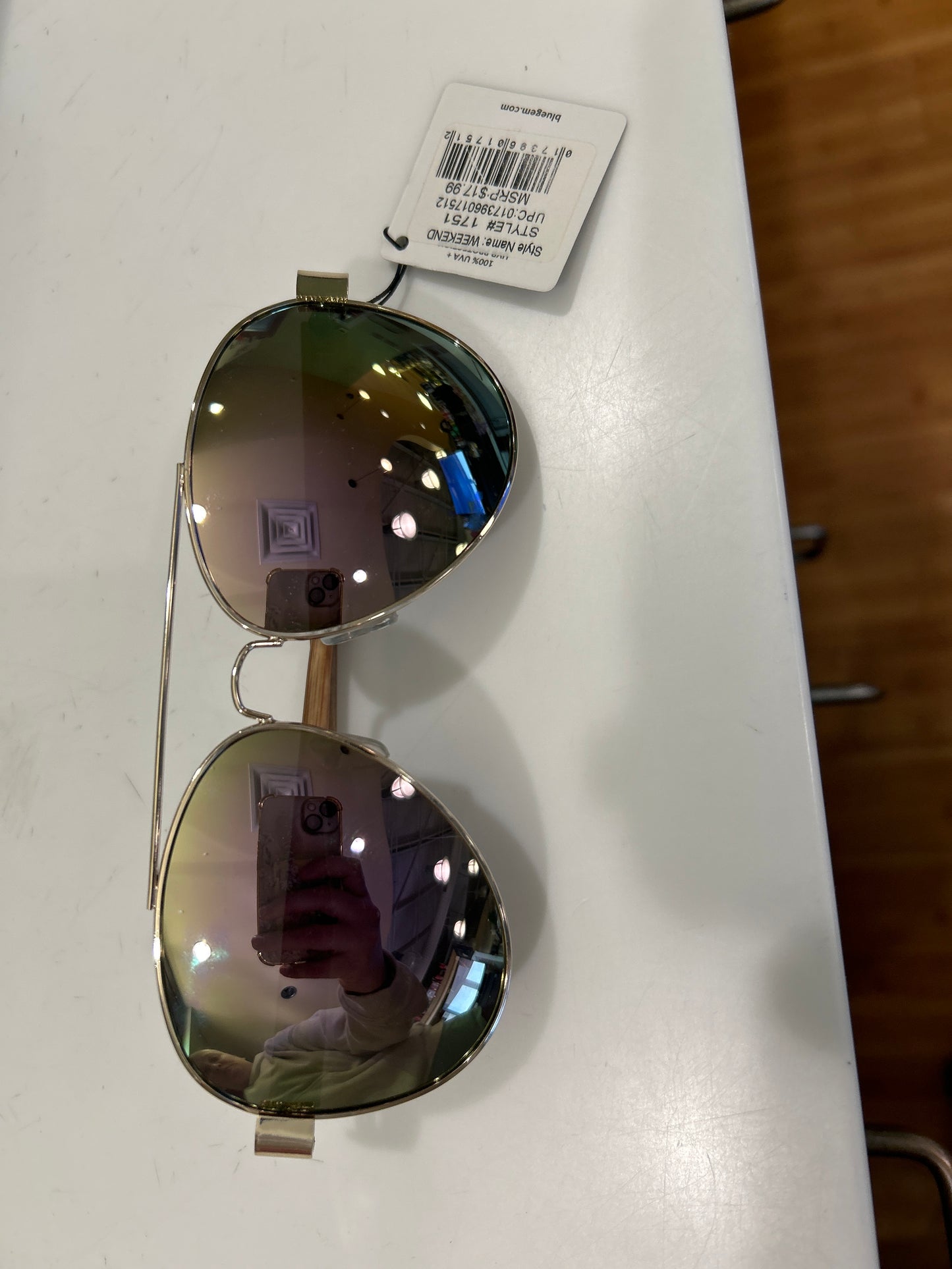 SILVER AND PURPLE AVIATORS