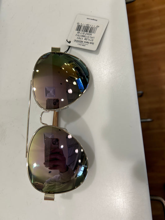 SILVER AND PURPLE AVIATORS