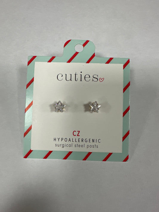 SPARKLING CZ STARS IN EARRINGS