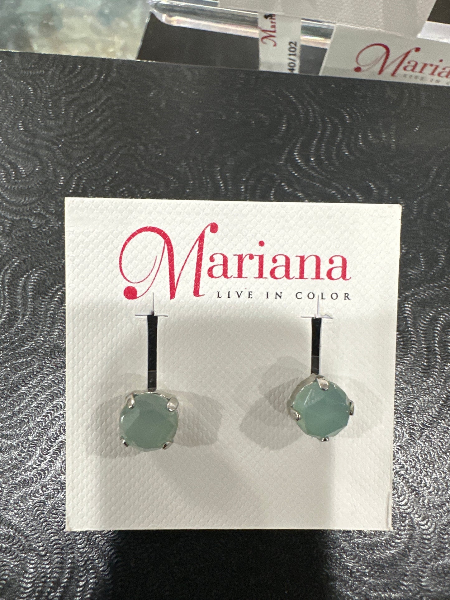 MARIANA EARR-SLVR STUDS-ICE BLUE