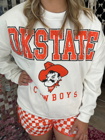 Oklahoma State Cowboys Drop Shoulder Crewneck Sweatshirt