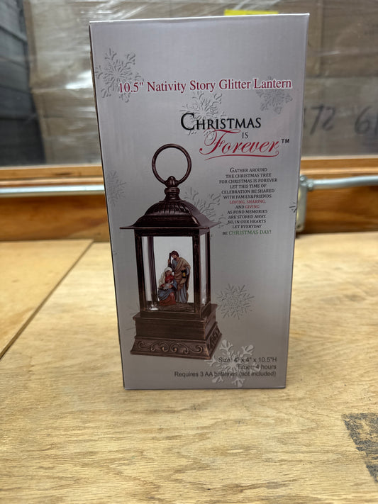 NATIVITY STORY GLITTER LANTERN