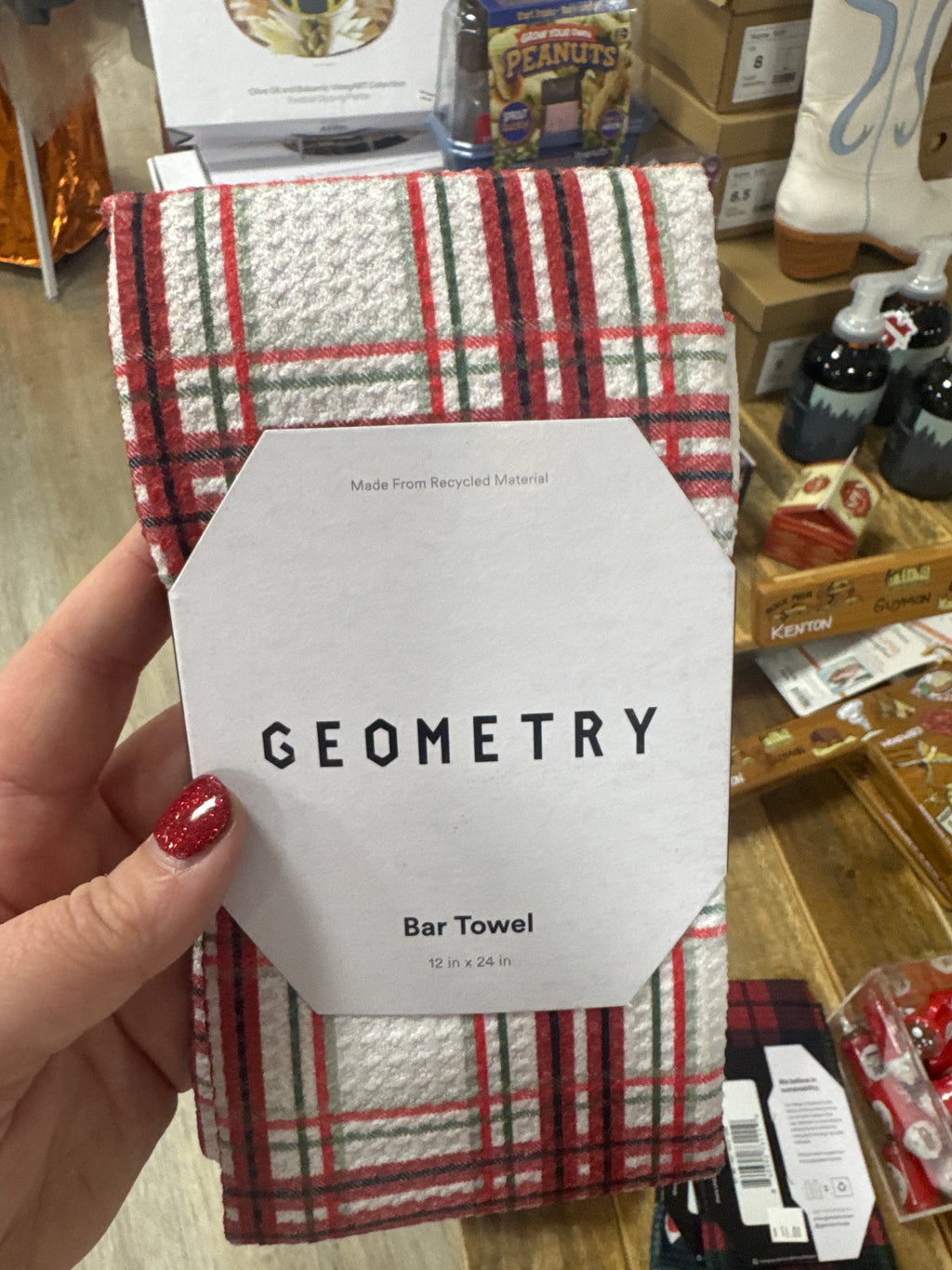 GEOMETRY BAR TOWEL - CHRISTMAS