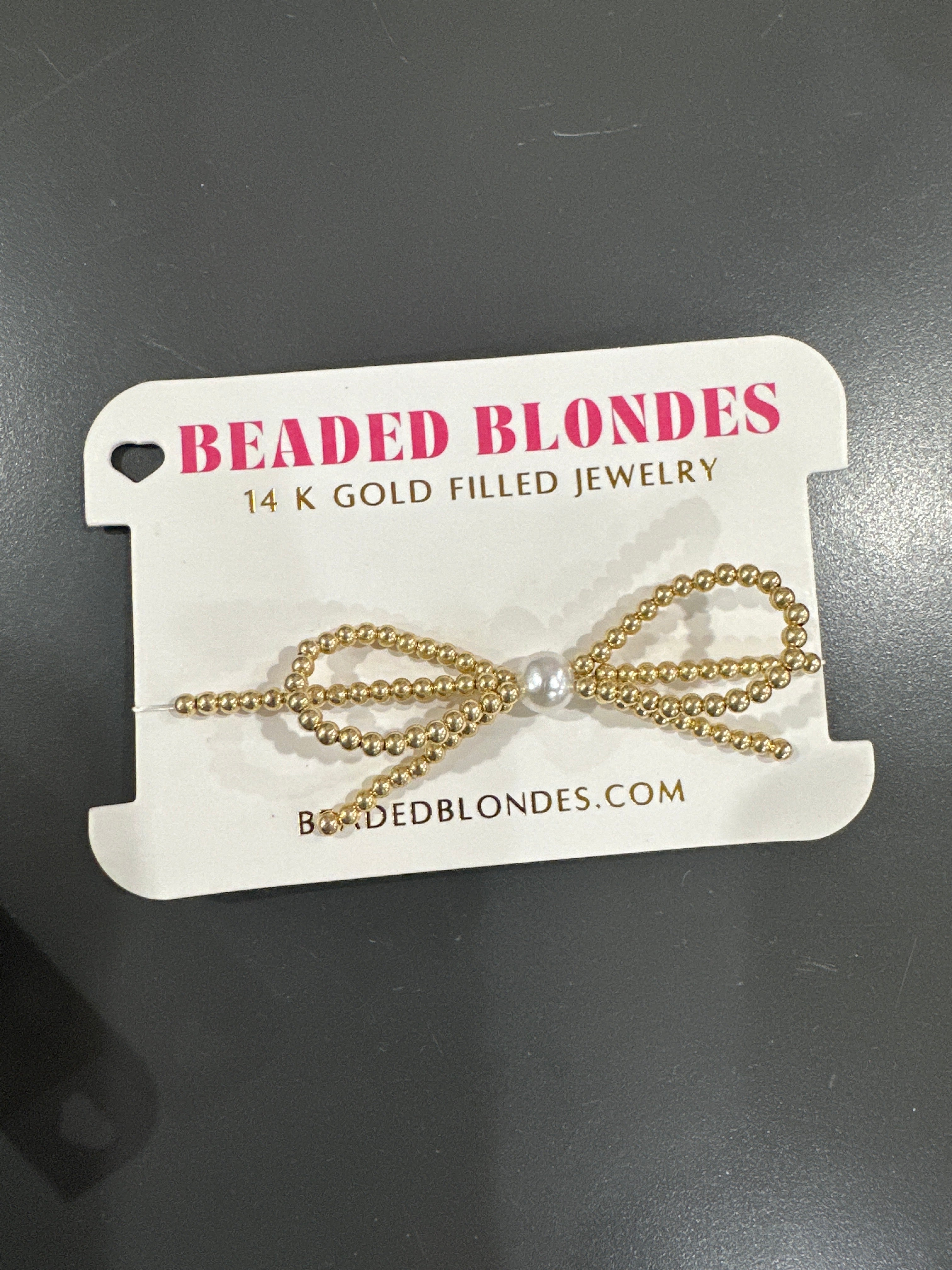 GOLD BOW BRACELET - EXTENDED 7.25"