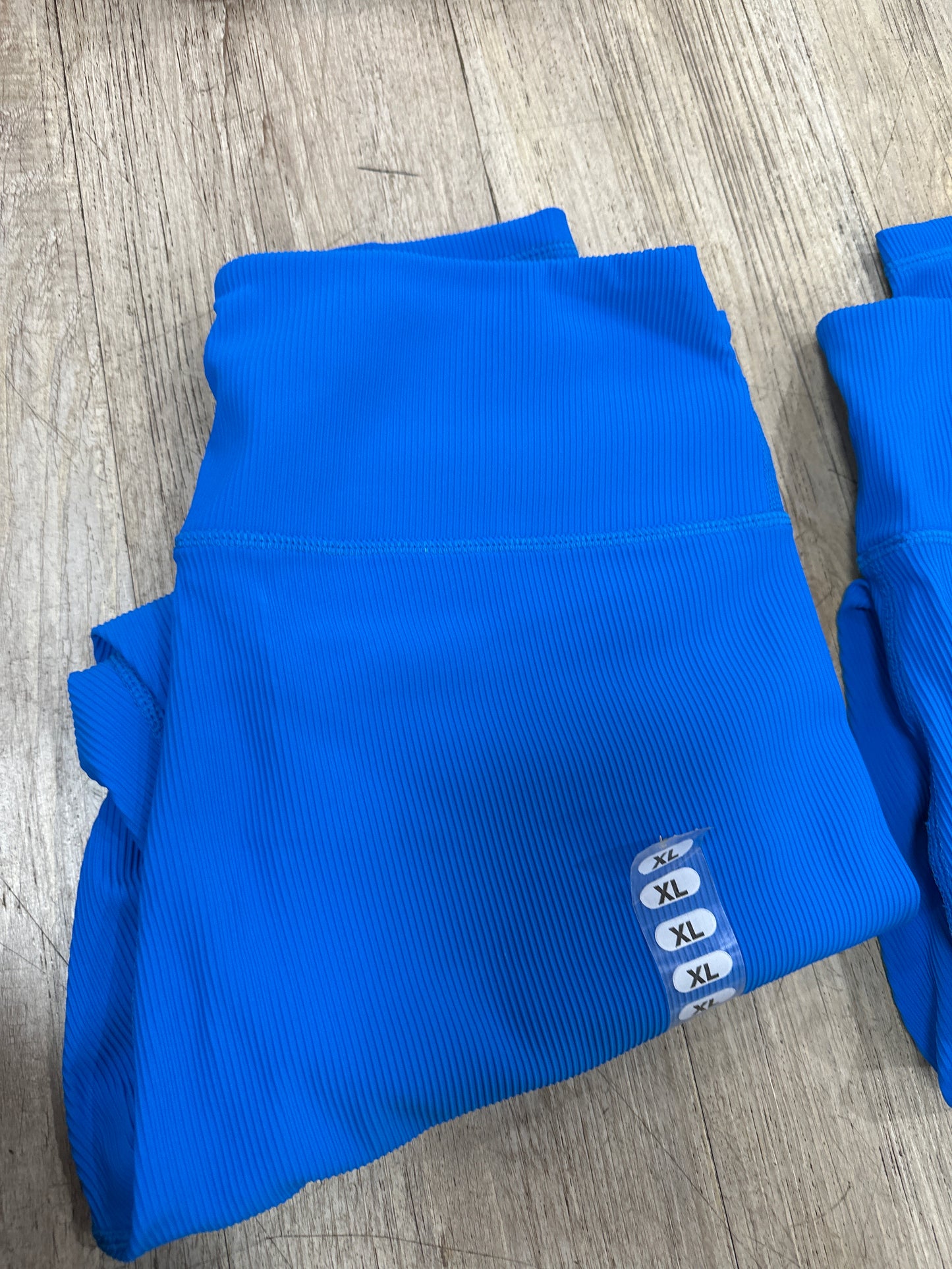 RIBBED ACTIVE WEAR LEGGINGS - SONIC BLUE