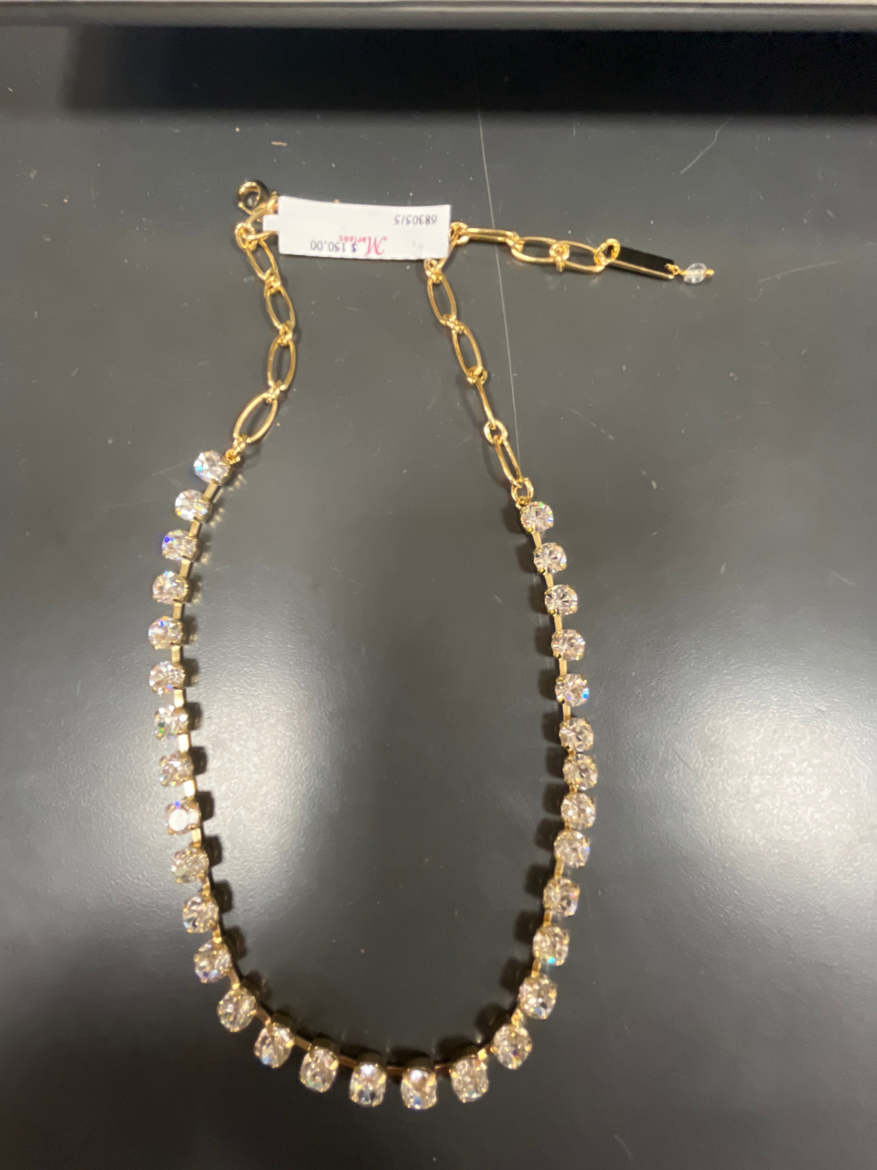 MARIANA - NECKLACE - GOLD - CLEAR STONES