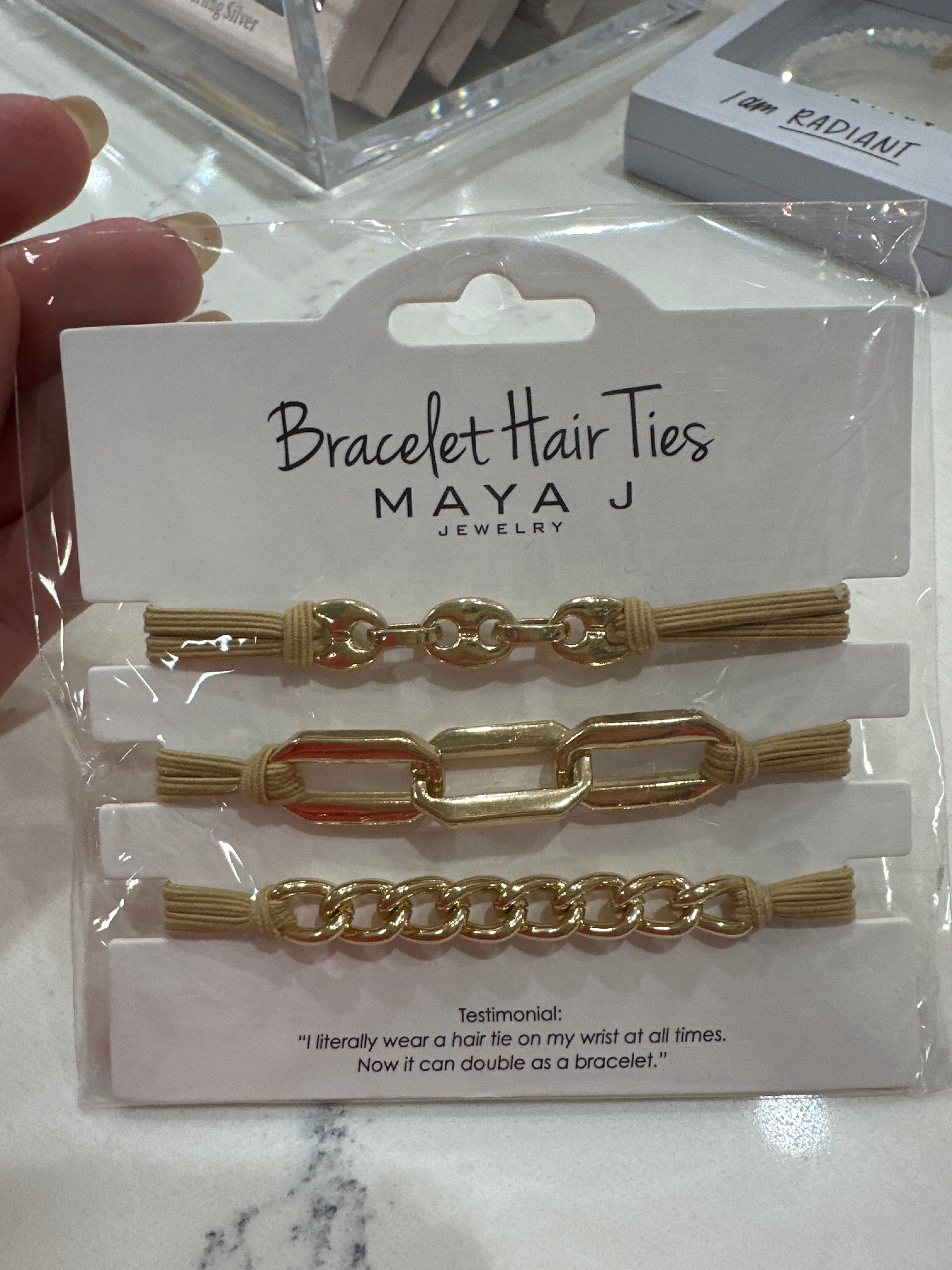HAIR TIE BRACELET - GOLD GATSBY
