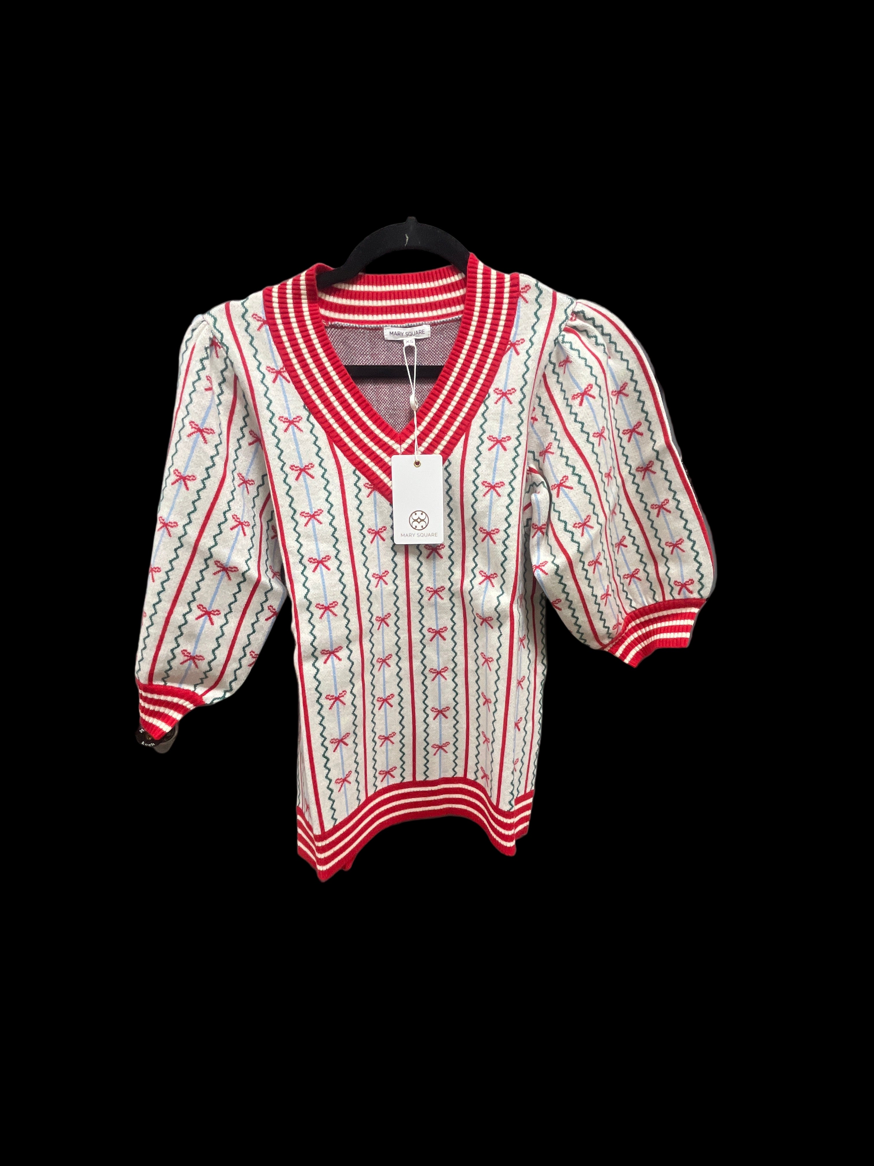 IVORY FAITH IN A BOW SWEATER