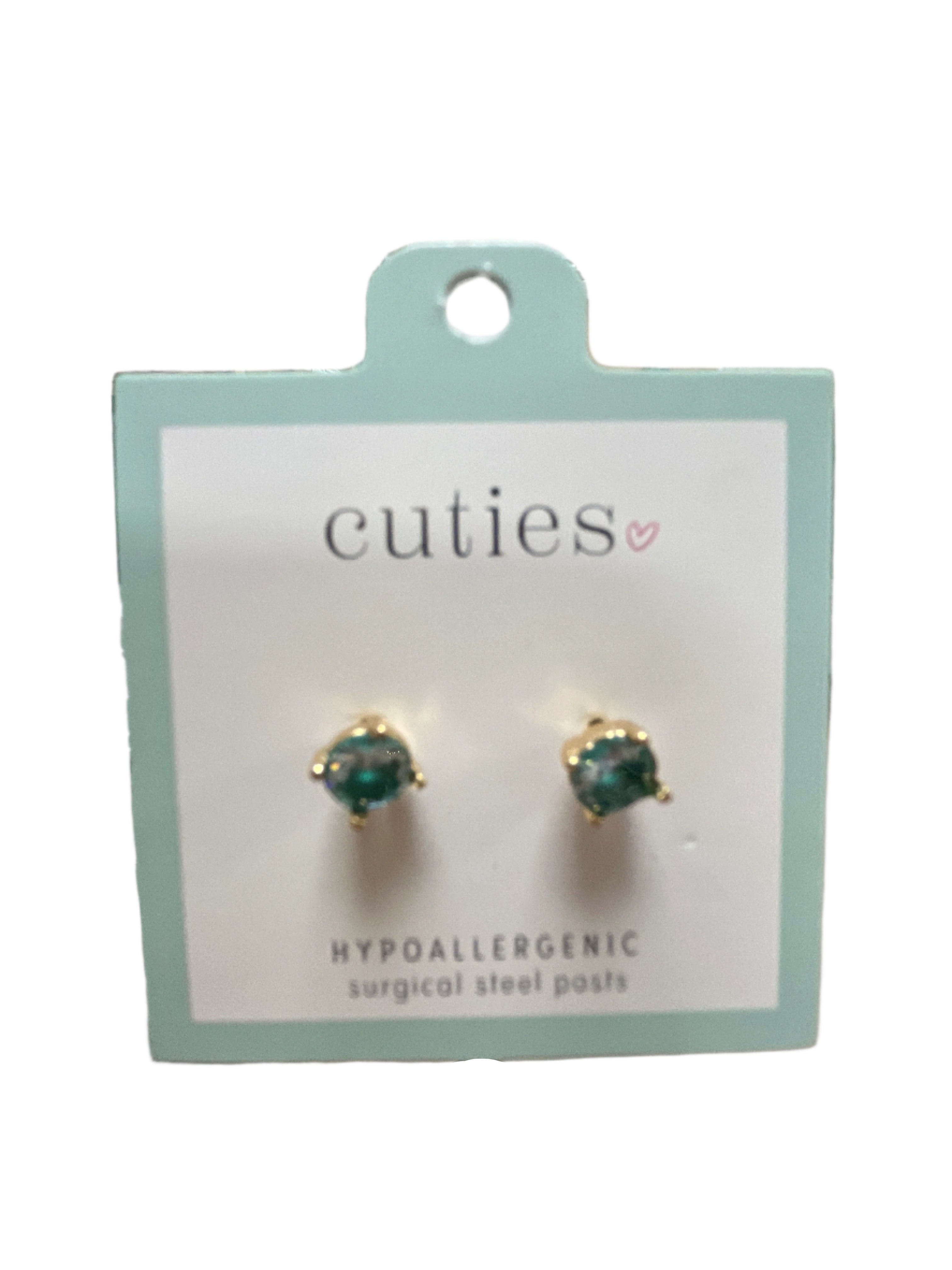 SPARKLING AQUA CZ EARRINGS
