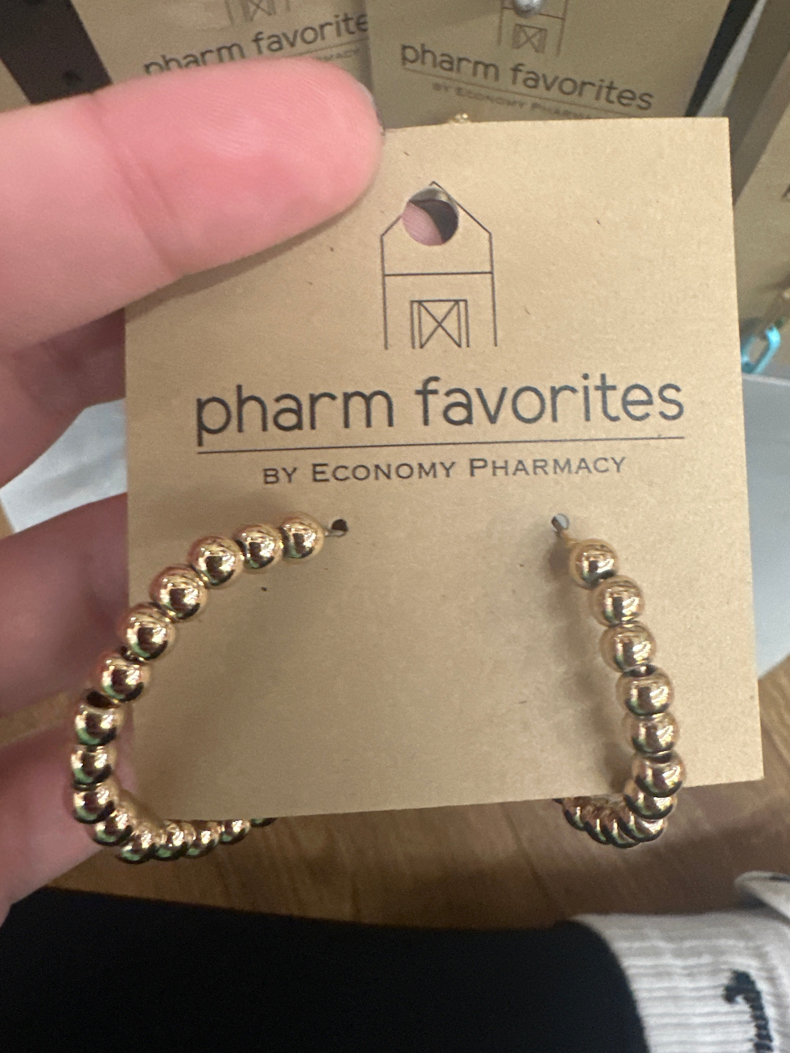 DAYTONA BEADED HOOP EARRINGS - GOLD