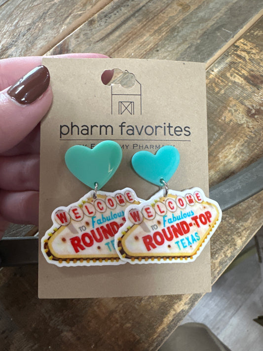 WELCOME TO FABULOUS ROUNT TOP TX EARRINGS