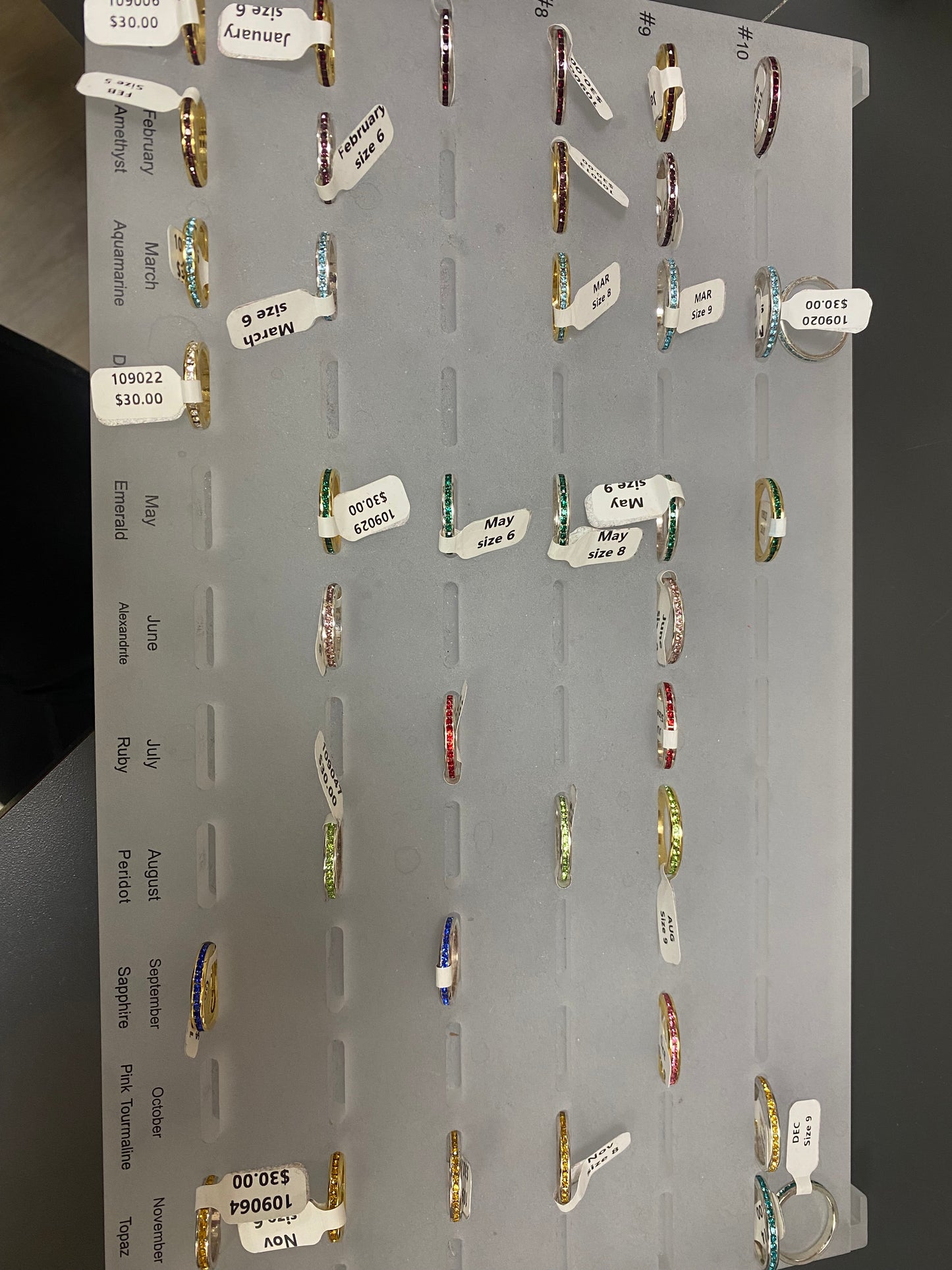 BIRTHSTONE STACKABLE RINGS - OCTOBER