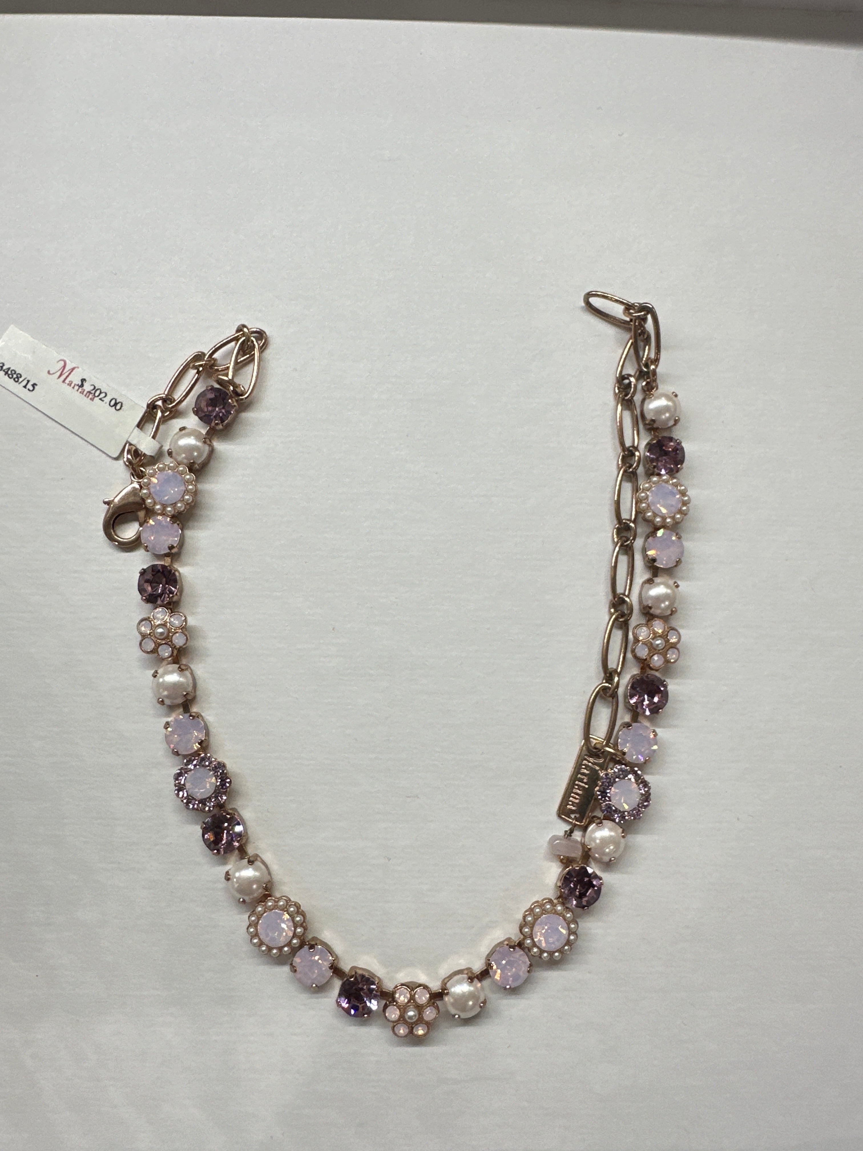 RG SMALL STONE NECKLACE PURPLE