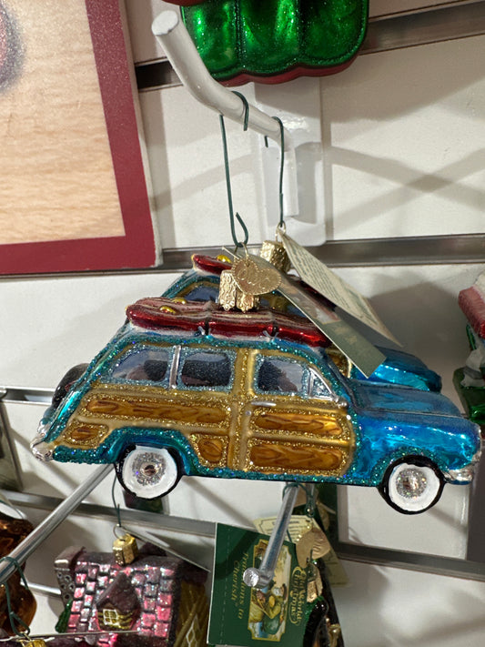 CHRISTMAS ORNAMENT - SURF'S UP WAGON