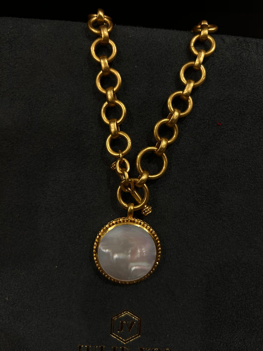 FLORA STATEMENT NKLC GLD MOTHER OF PEARL