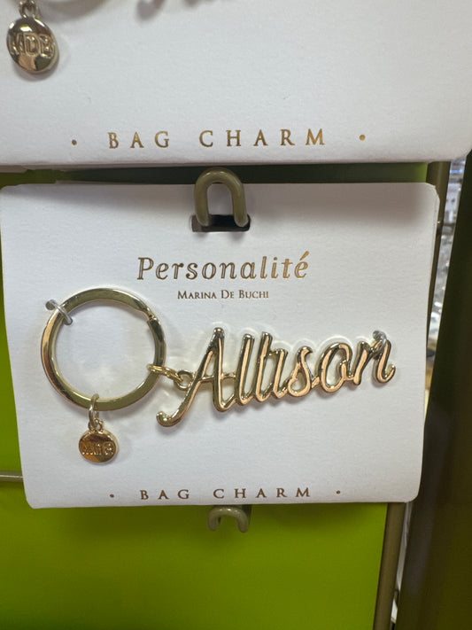 BAG CHARM KEYCHAIN - ALLISON