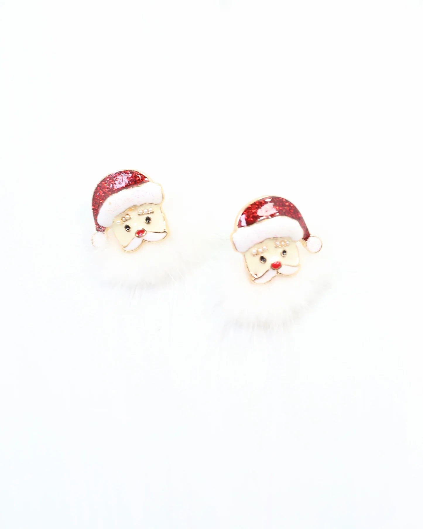 FUZZY SANTA EARRING