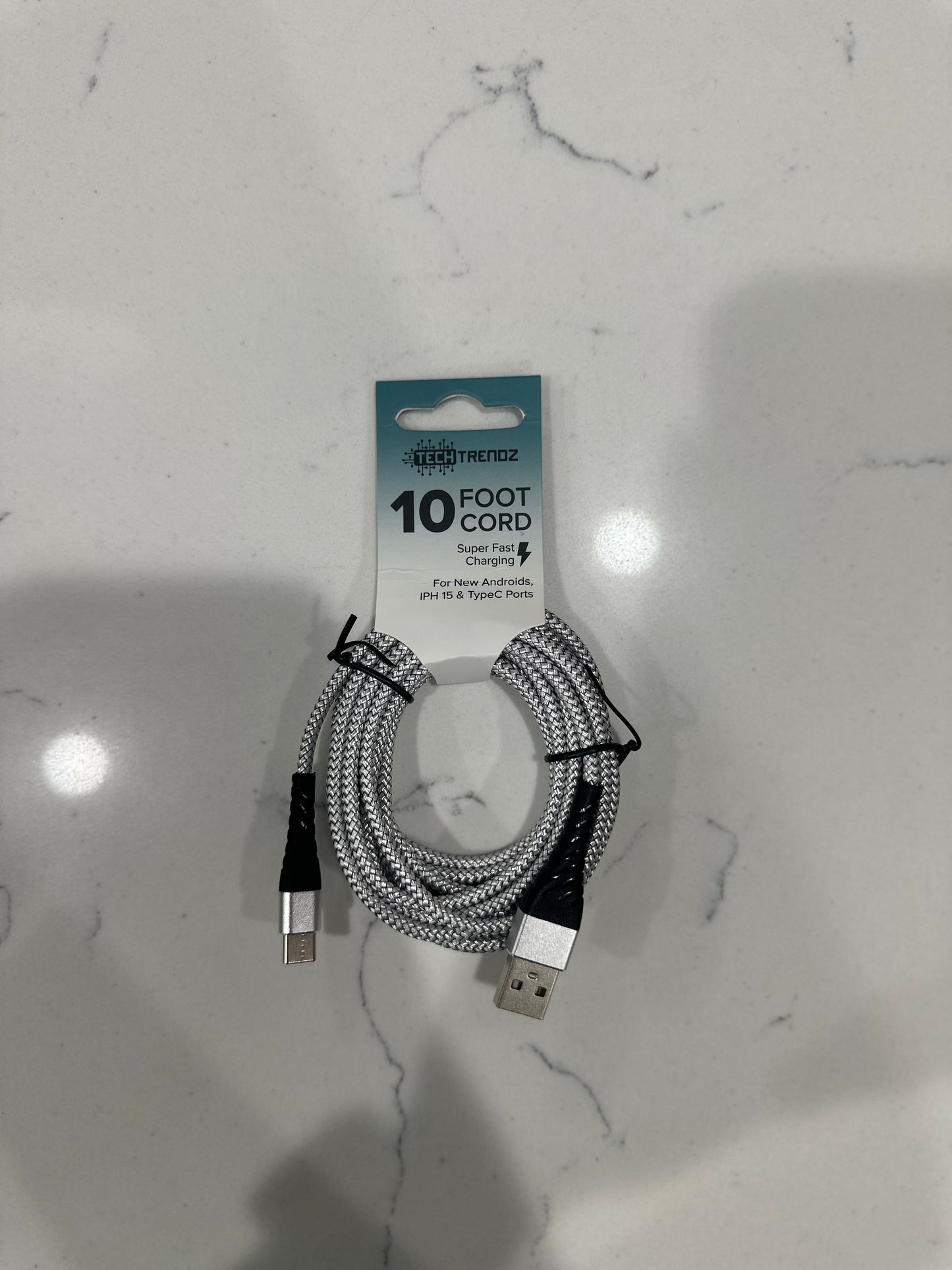 10FT MESH CHARGING CABLE - USB C - Pharm Favorites by Economy Pharmacy