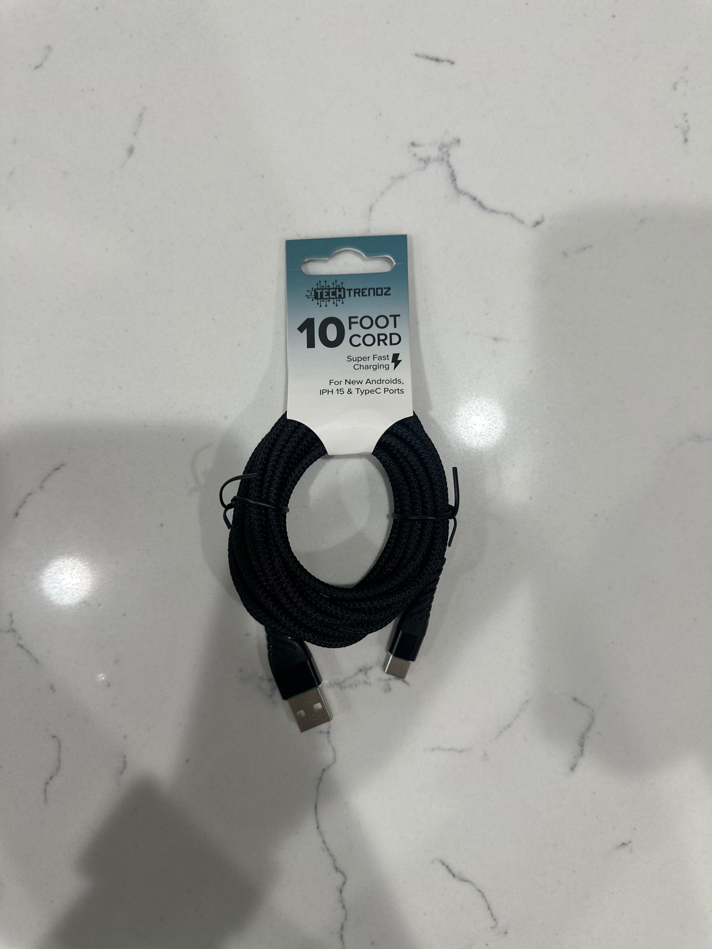 10FT MESH CHARGING CABLE - USB C - Pharm Favorites by Economy Pharmacy