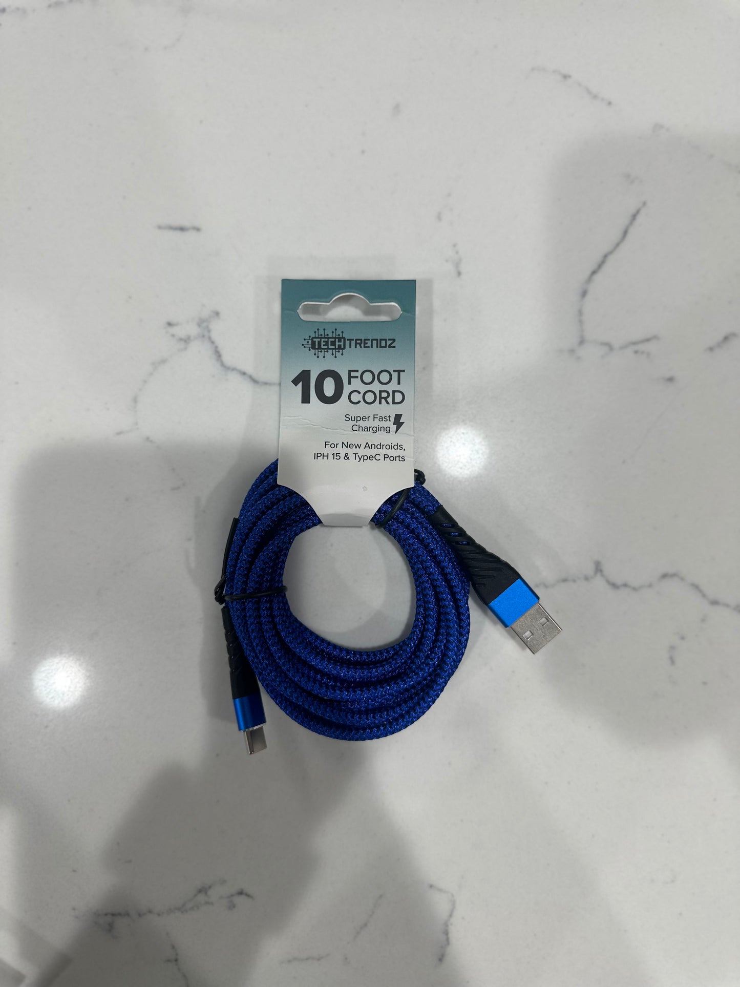 10FT MESH CHARGING CABLE - USB C - Pharm Favorites by Economy Pharmacy