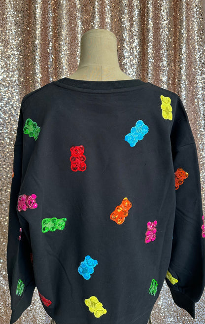 BLACK GUMMY BEAR SWEATSHIRT