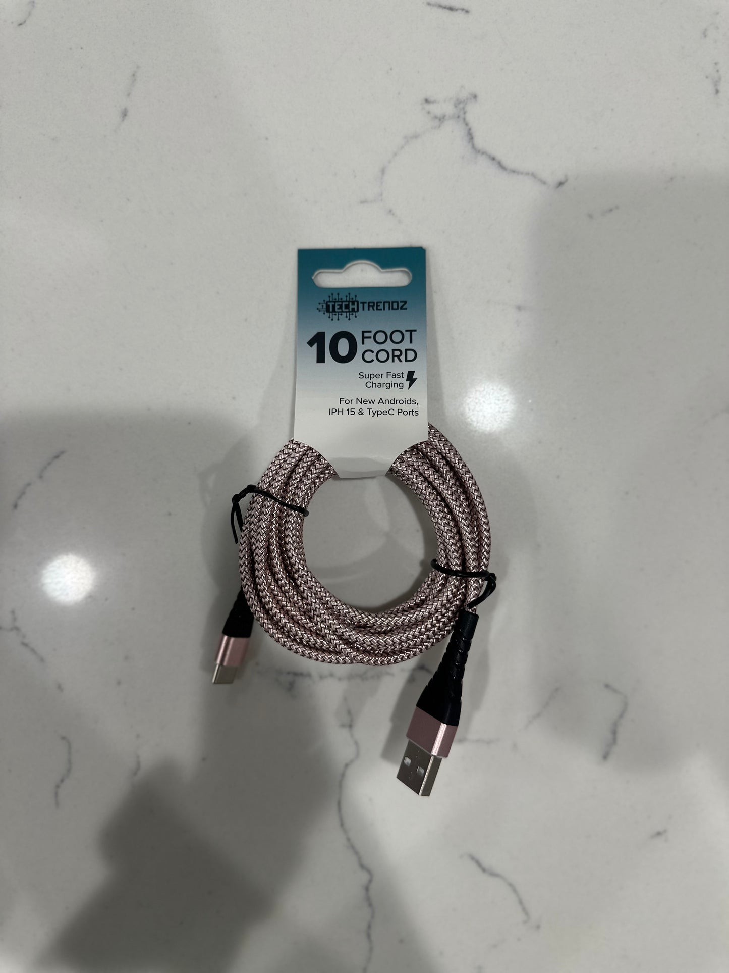 10FT MESH CHARGING CABLE - USB C - Pharm Favorites by Economy Pharmacy