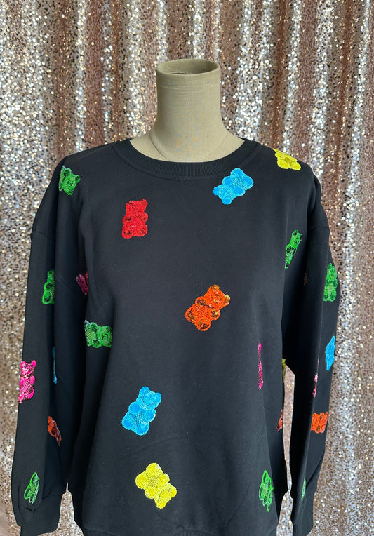 BLACK GUMMY BEAR SWEATSHIRT