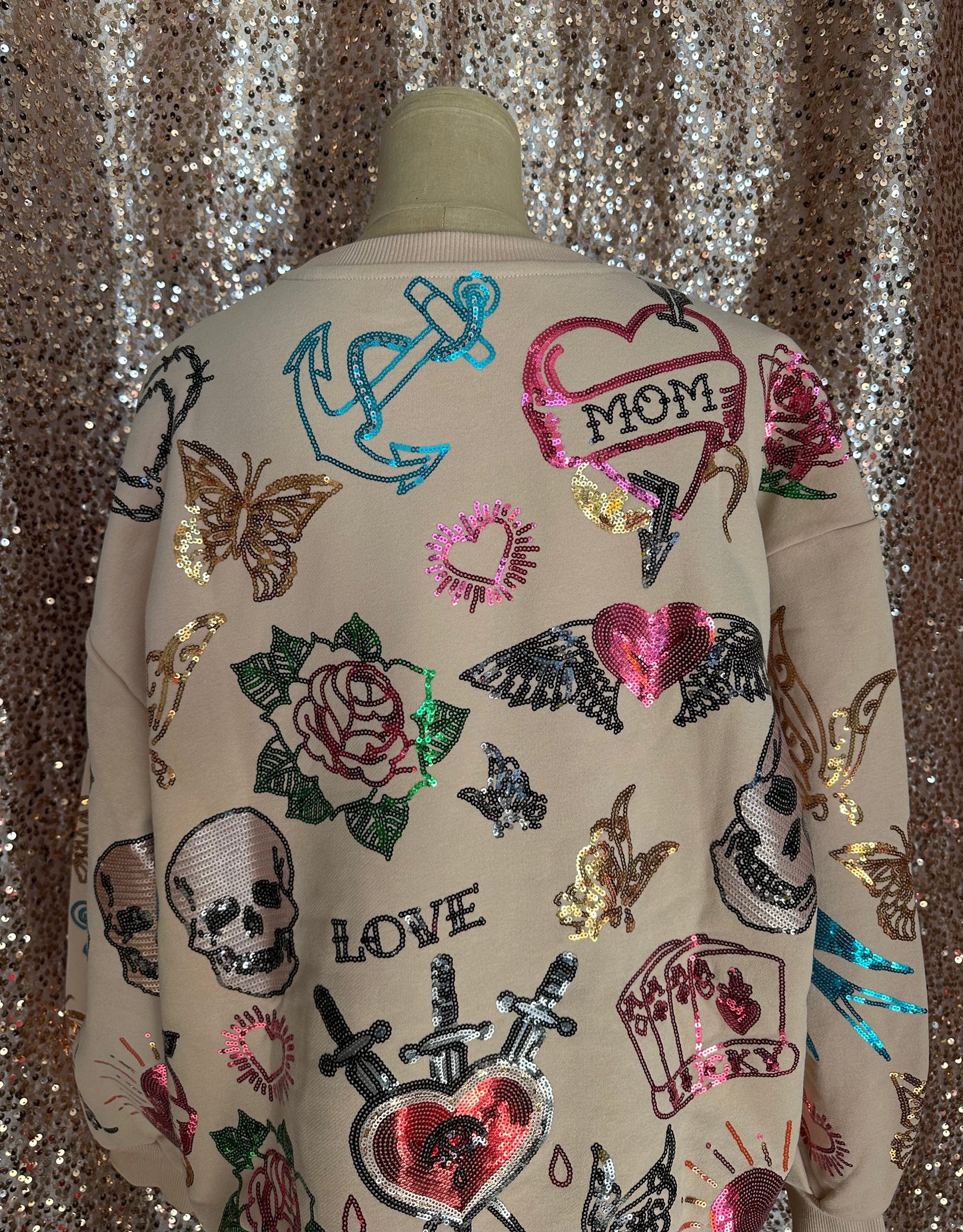 BEIGE TATTOO SWEATSHIRT