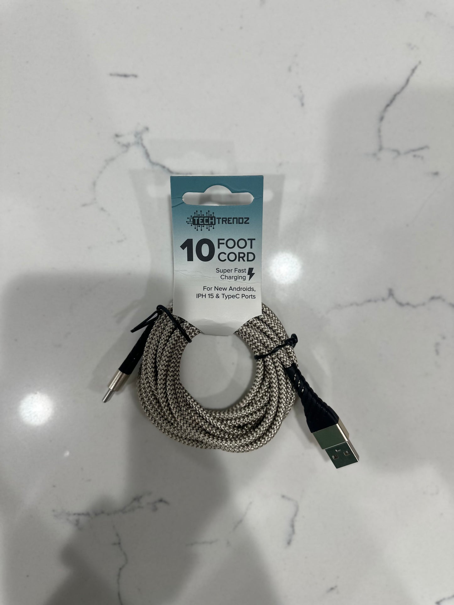 10FT MESH CHARGING CABLE - USB C - Pharm Favorites by Economy Pharmacy
