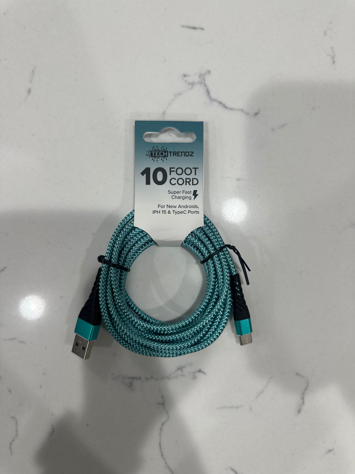 10FT MESH CHARGING CABLE - USB C - Pharm Favorites by Economy Pharmacy
