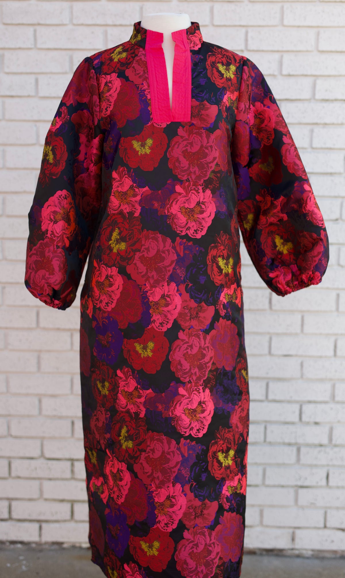 HOT PINK MULTI JACQUARD MIDI DRESS - Pharm Favorites by Economy Pharmacy