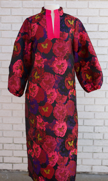 HOT PINK MULTI JACQUARD MIDI DRESS - Pharm Favorites by Economy Pharmacy