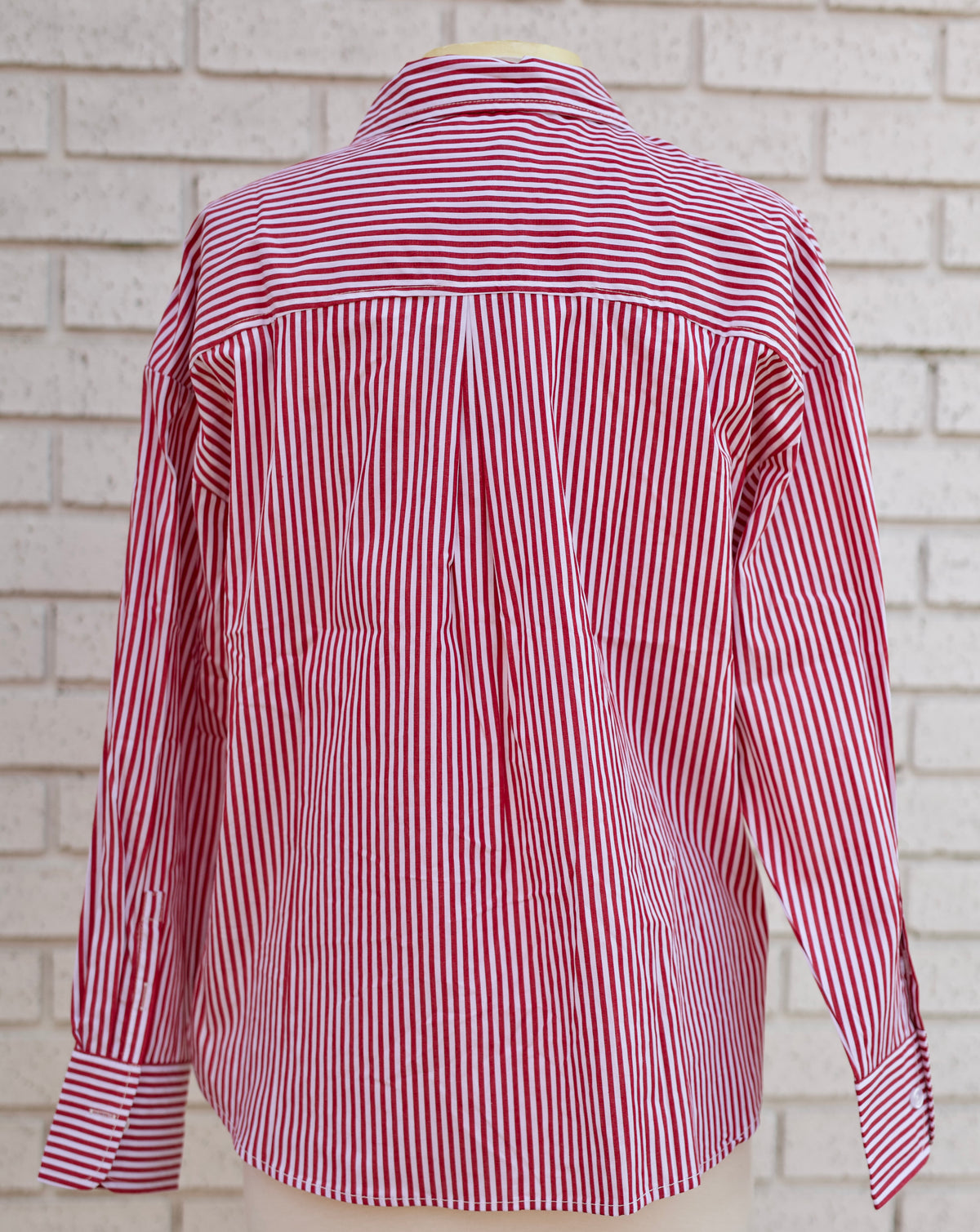 STRIPE BUTTON UP SHIRT WITH LEFT CHEST POCKET